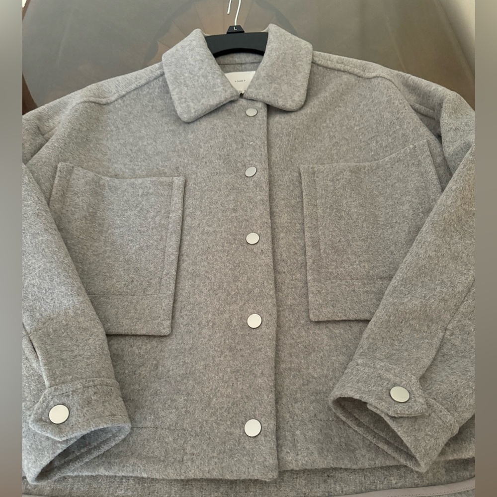 a loves a wool jacket gray